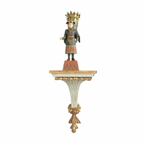 Traditional Wall Bracket in Old Blue And Gold Finish home display ornament
