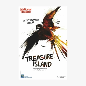 Treasure Island 2014 Print vintage woodcut wallpaper