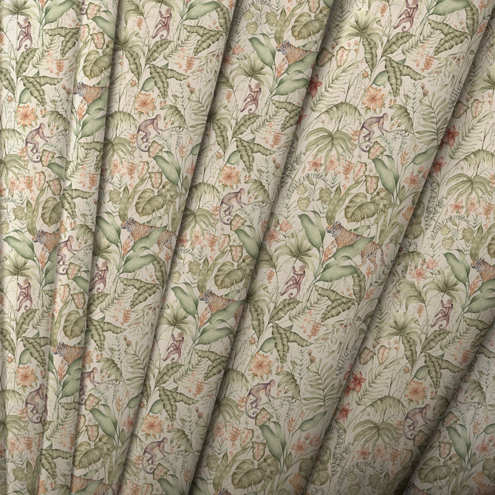 Tropical Utopia Printed Cotton Fabric Green
