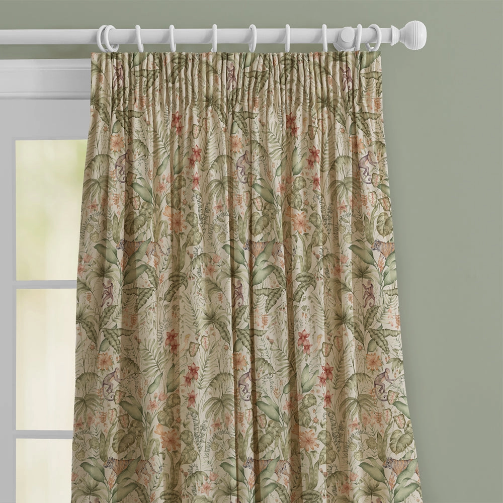 Tropical Utopia Printed Cotton Fabric Green