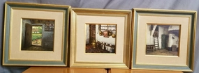 TRYPTICH INTERIOR SCENE OIL PAINTING classic mural painting