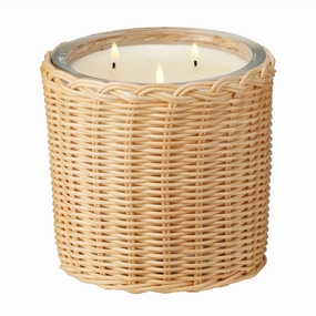 Tulia Wicker Candle Uzes Tuberose home display ornament