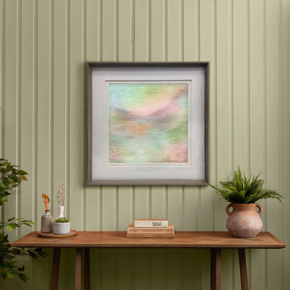 Tulla Framed Print Nut/Eucalyptus