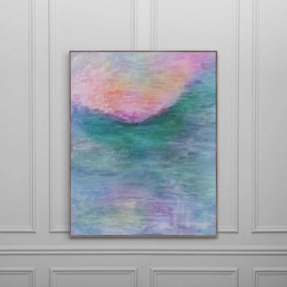 Tulla Hibiscus Framed Canvas Stone