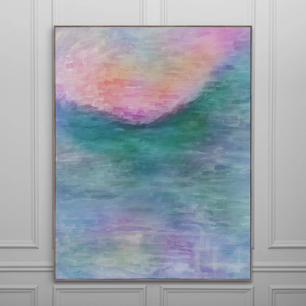 Tulla Hibiscus Framed Canvas Stone