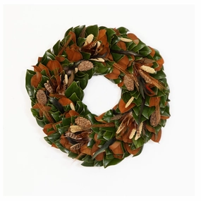 Turkey Pheasant Magnolia Wreath home display ornament