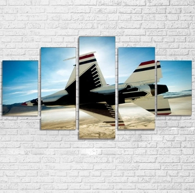 Turning Right Fighter Jet 16 Printed Multiple Canvas Poster canvas mural art