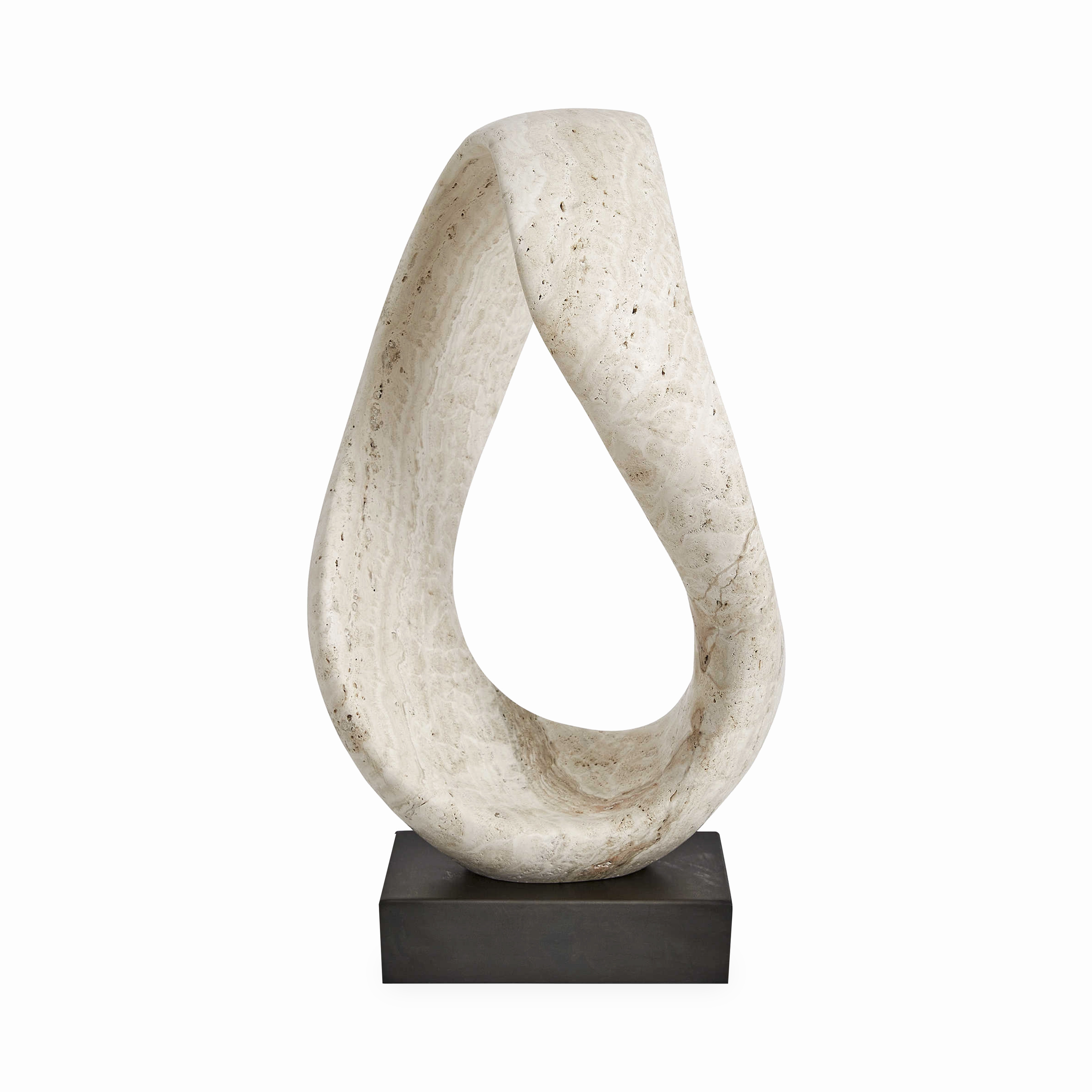 Twist Travertine Sculpture elegant wall decor