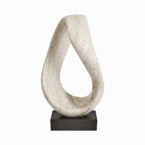 Twist Travertine Sculpture elegant wall decor