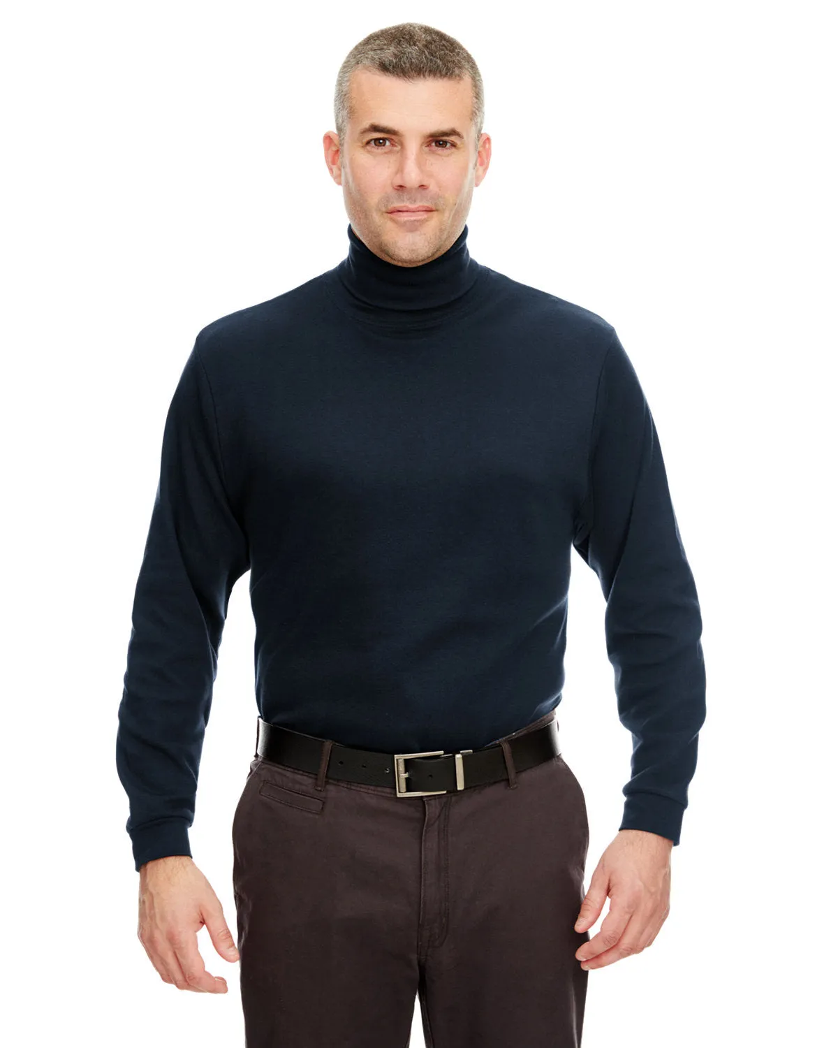 UltraClub 8516 Langarm-Rollkragenpullover für Erwachsene aus ägyptischem Interlock