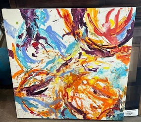 UNFRAMED ABSTRACT OIL PAINTING classic mural painting