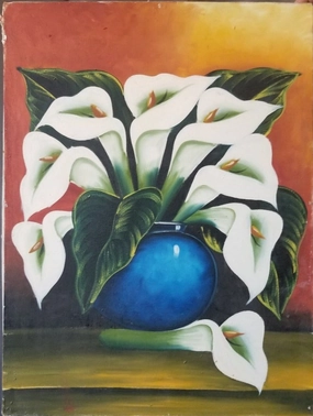 UNFRAMED CALLA LILLY STILL LIFE OIL PAINTING classic mural painting