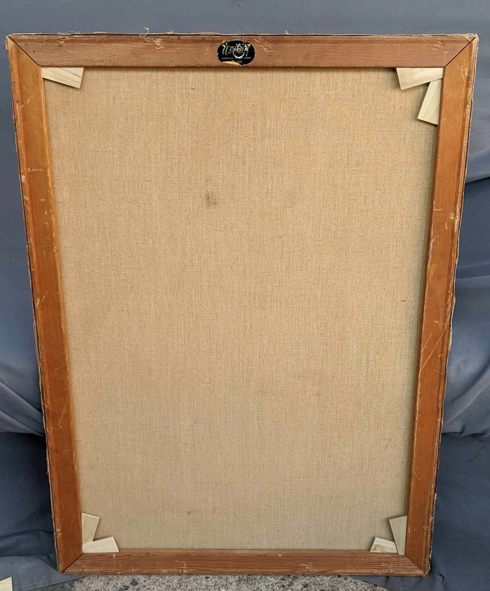 UNFRAMED MID CENTURY OIL PAINTING OF NUDE WOMAN