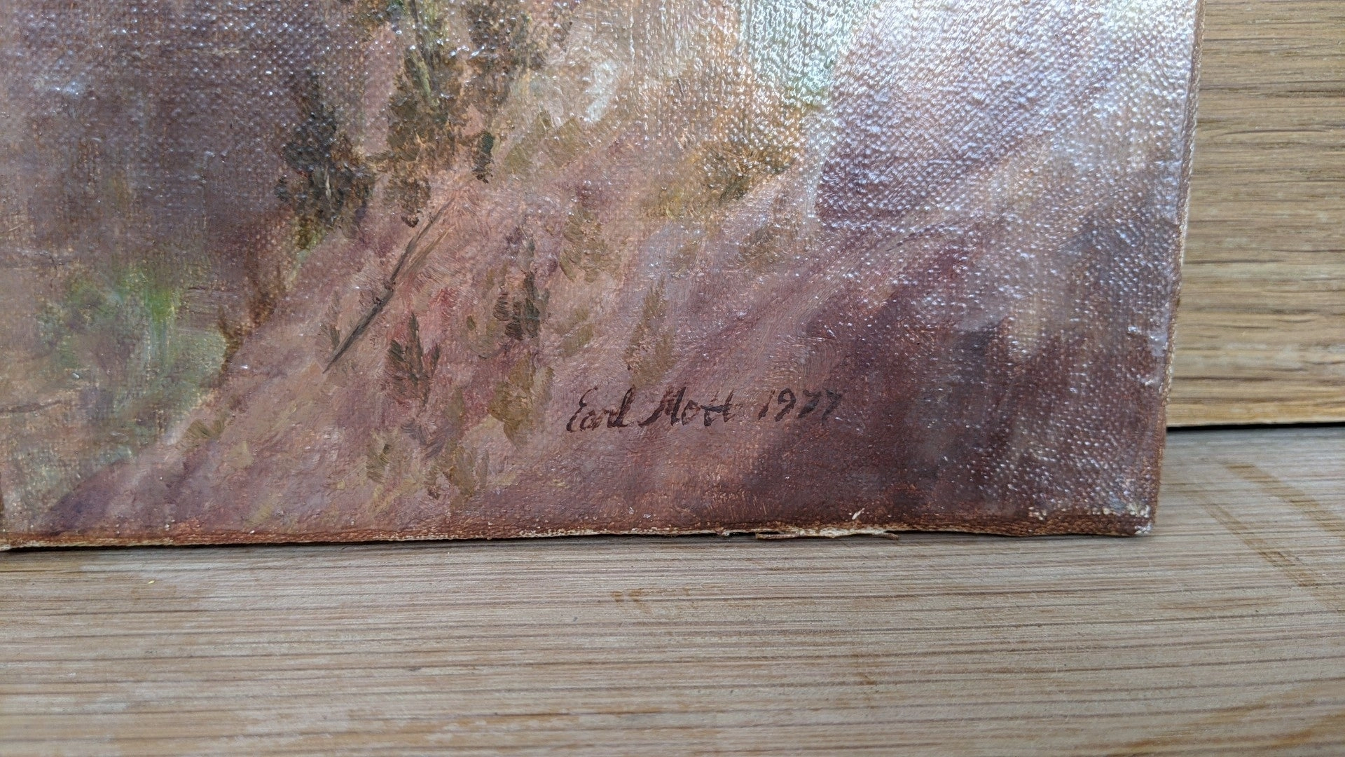 UNFRAMED OIL PAINTING OF WESTERN CANYON