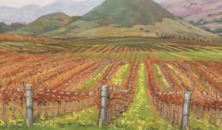 UNFRAMED PRINT OF VINEYARD BY DON HAWTHORNE 2/200