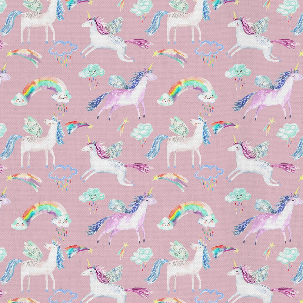 Unicorn Dance Printed Cotton Fabric (By The Metre) Blossom elegant table cloth  