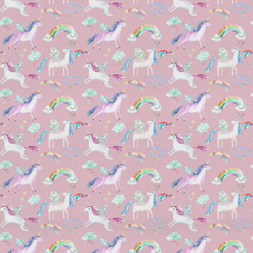 Unicorn Dance Printed Cotton Fabric (By The Metre) Blossom