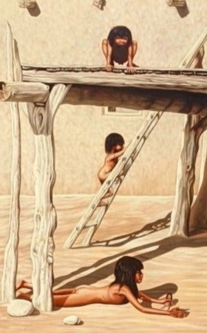 UNUSUAL PUEBLO PAINTING