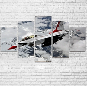 US Air Force Show Fighter Jet 16 Printed Multiple Canvas Poster canvas mural art
