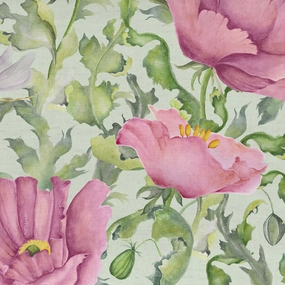 Valeria Printed Cotton Fabric (By The Metre) Sage elegant table cloth  