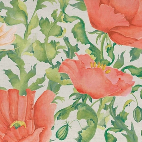 Valeria Printed Cotton Fabric (By The Metre) Scarlet elegant table cloth  