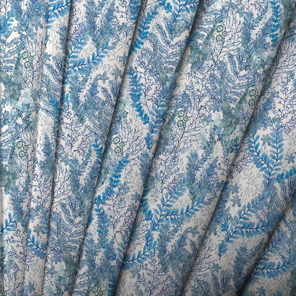 Valetta Printed Cotton Fabric (By The Metre) Cobalt