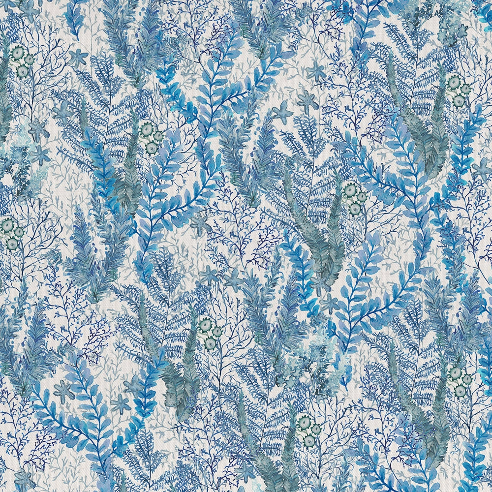 Valetta Printed Cotton Fabric (By The Metre) Cobalt elegant table cloth  