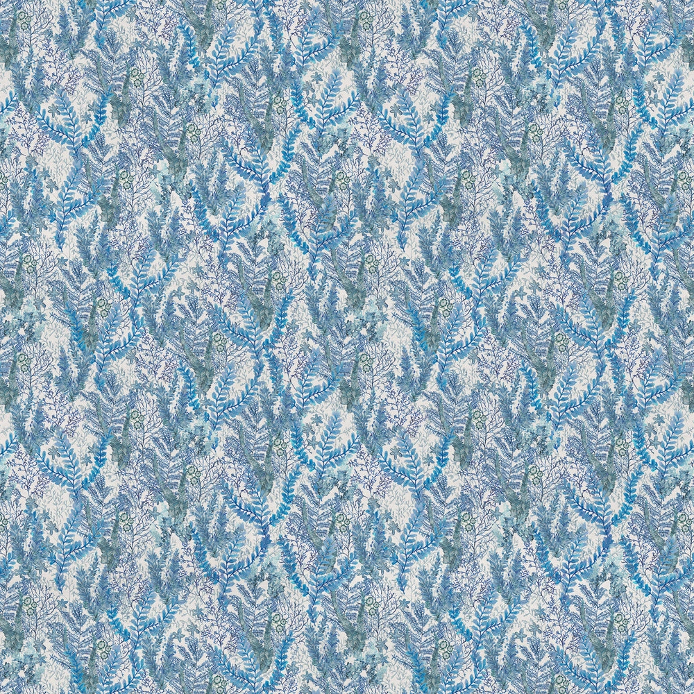 Valetta Printed Cotton Fabric (By The Metre) Cobalt