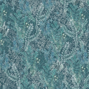 Valetta Printed Cotton Fabric (By The Metre) Teal elegant table cloth  