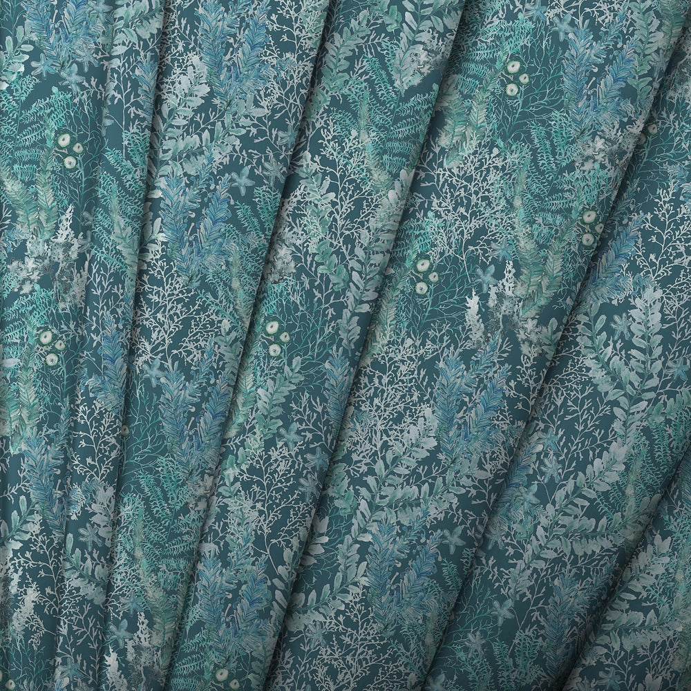 Valetta Printed Cotton Fabric (By The Metre) Teal