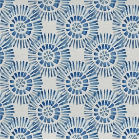 Vali Printed Cotton Fabric (By The Metre) Denim elegant table cloth  