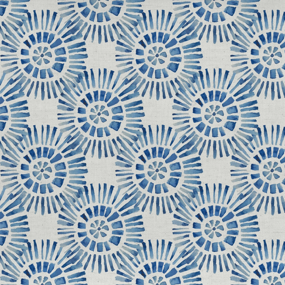 Vali Printed Cotton Fabric (By The Metre) Denim elegant table cloth  