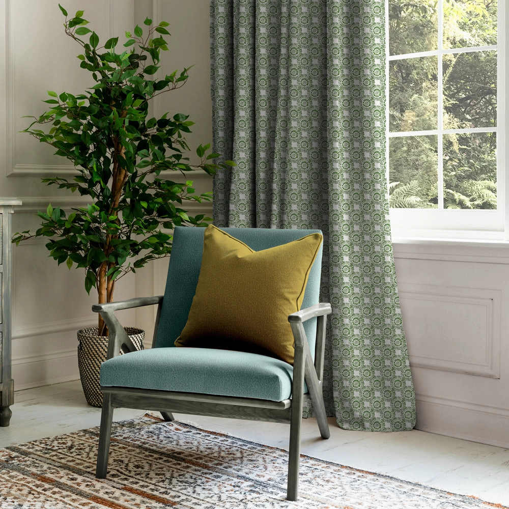 Vali Printed Cotton Fabric (By The Metre) Sage