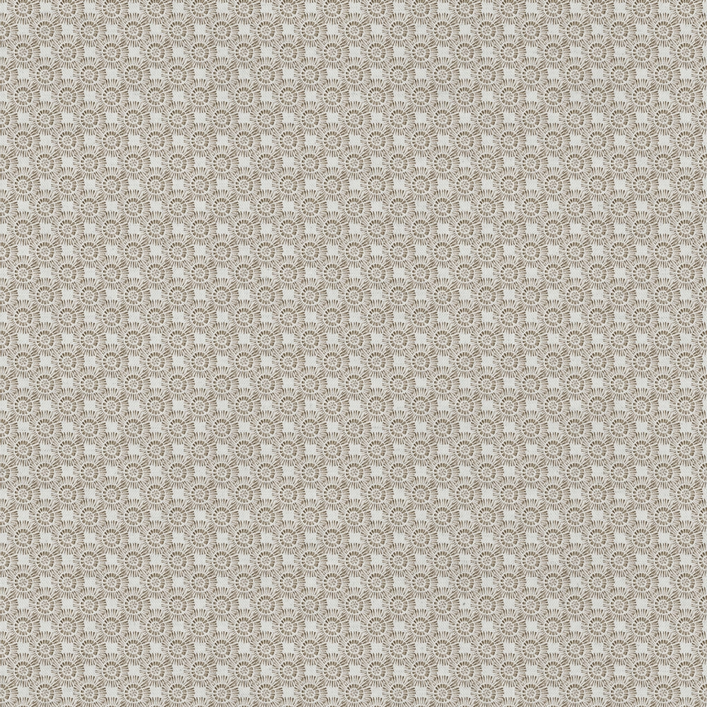 Vali Printed Cotton Fabric (By The Metre) Stone