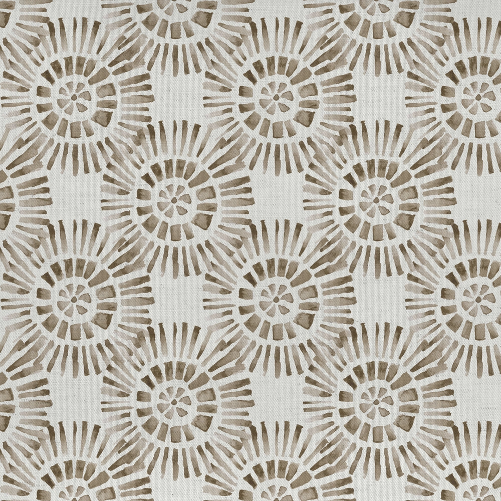 Vali Printed Cotton Fabric (By The Metre) Stone elegant table cloth  