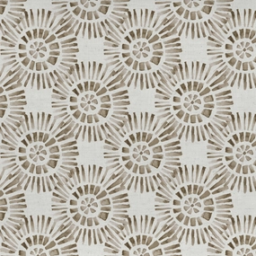 Vali Printed Cotton Fabric (By The Metre) Stone elegant table cloth  