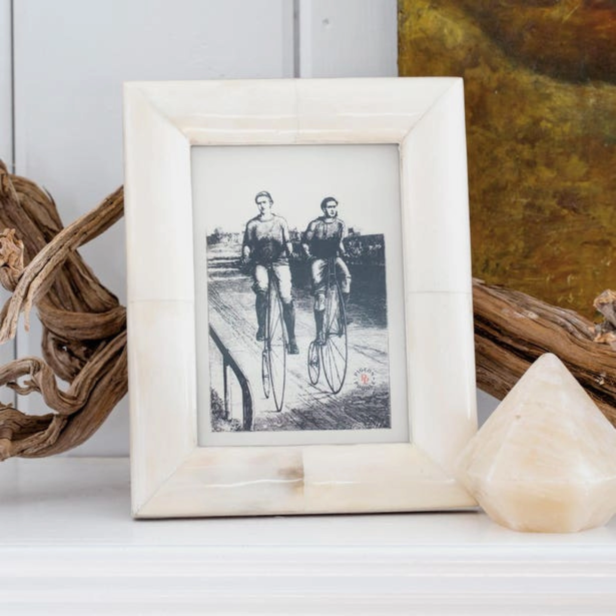 Vannes Natural Bone Beveled Picture Frame
