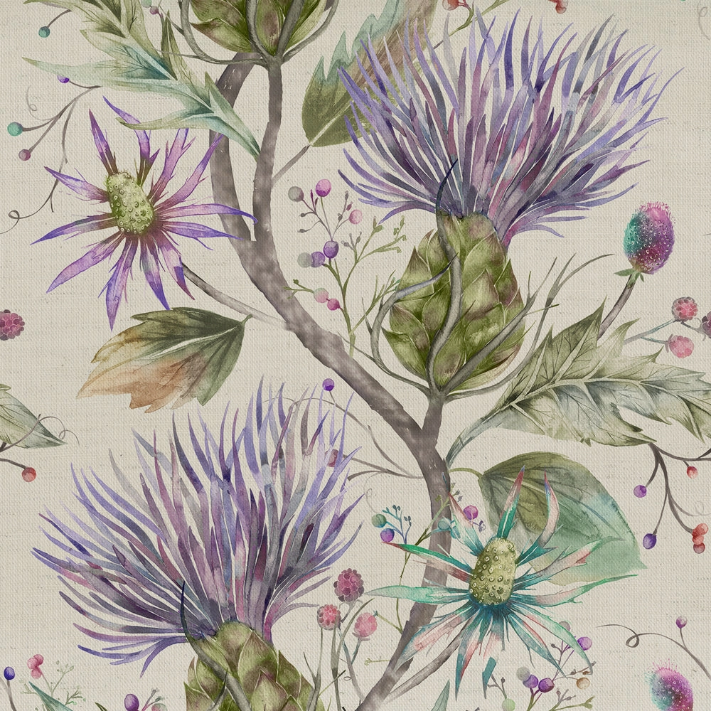 Varys Printed Cotton Fabric (By The Metre) Violet elegant table cloth  