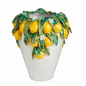 Vase with Lemons home display ornament