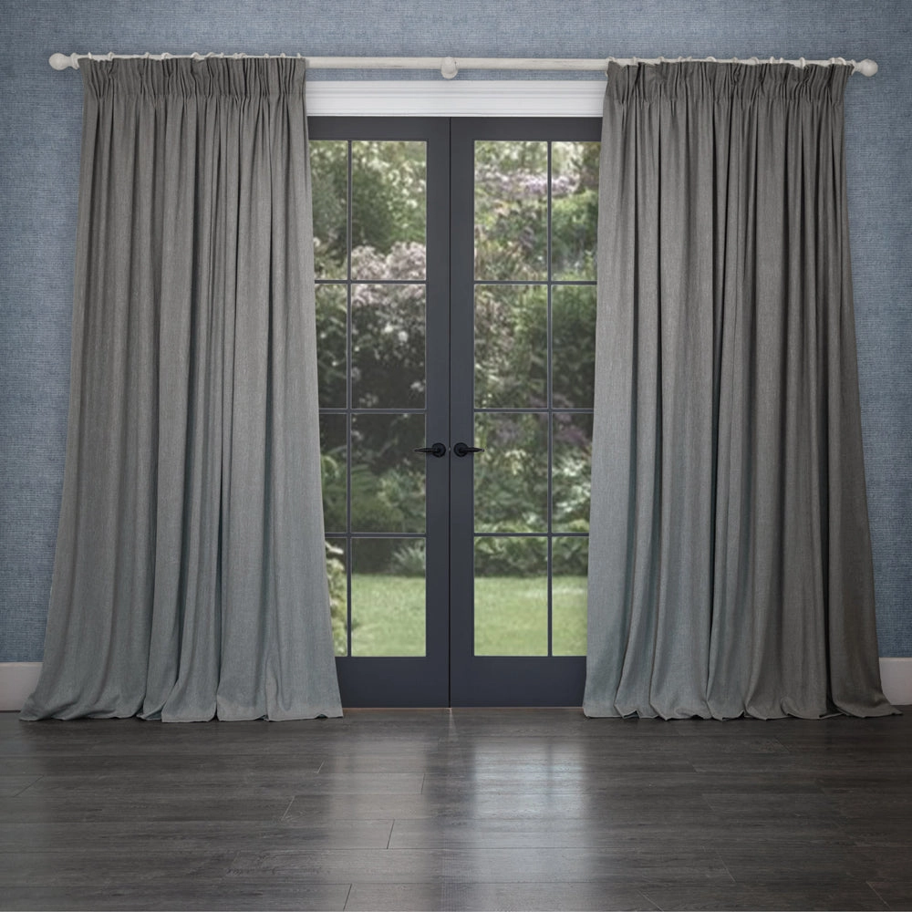 Verban Woven Pencil Pleat Curtains Jute
