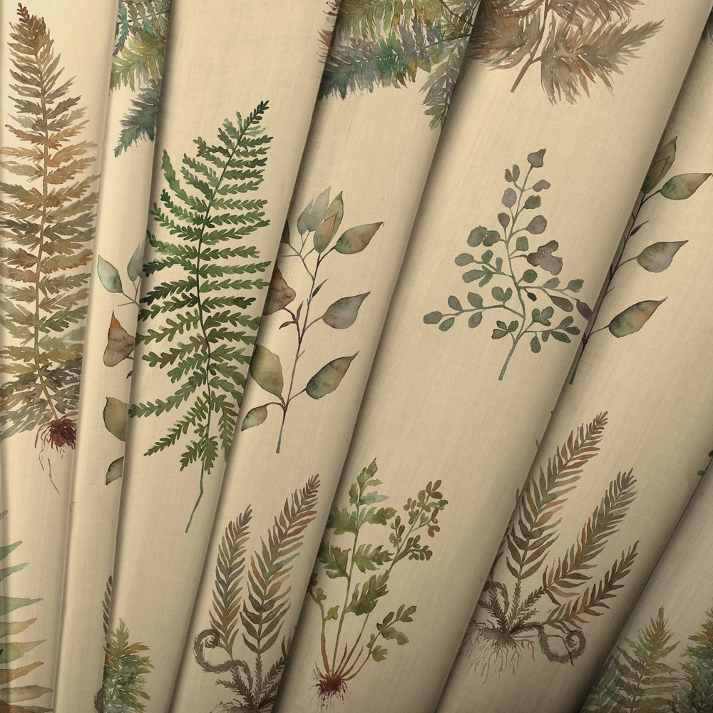 Verbena Printed Cotton Fabric (By The Metre) Mulberry
