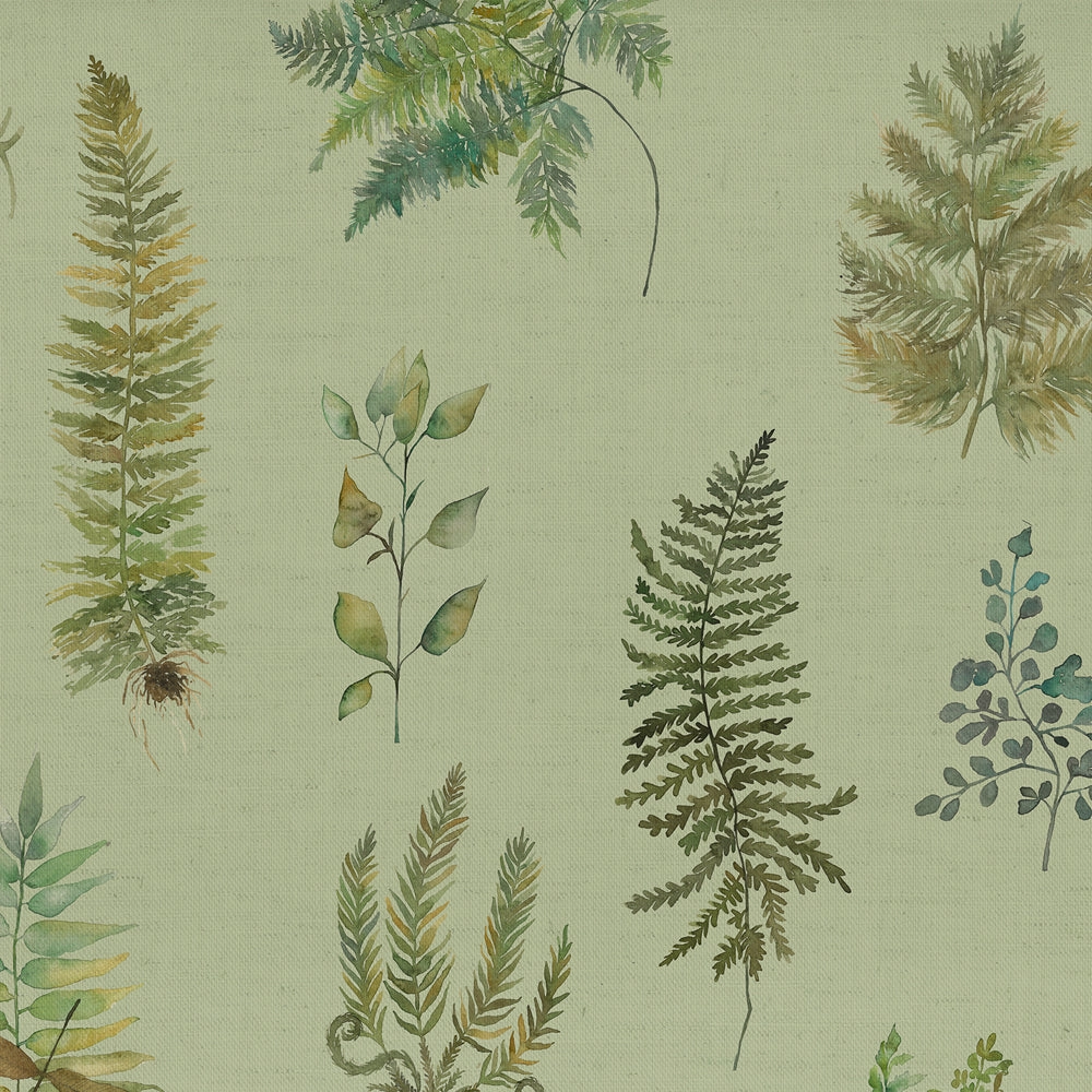 Verbena Printed Cotton Fabric (By The Metre) Sage elegant table cloth  