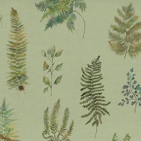 Verbena Printed Cotton Fabric (By The Metre) Sage elegant table cloth  