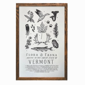 Vermont Field Guide Print framed wall decor