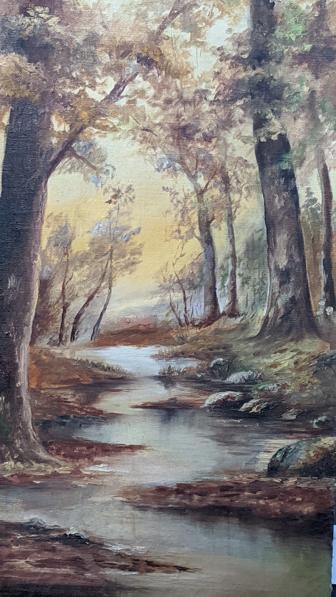 VERTICAL LANDSCAPE OIL PAINTING BY LUCILLE COUSE