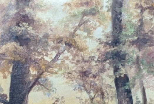 VERTICAL LANDSCAPE OIL PAINTING BY LUCILLE COUSE
