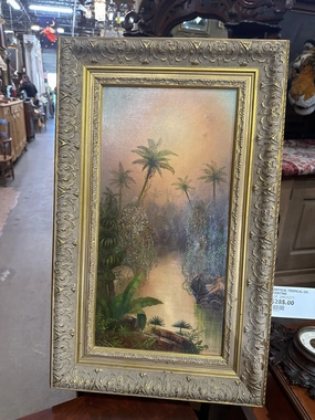 VERTICAL TROPICAL OIL PAINTING classic mural painting
