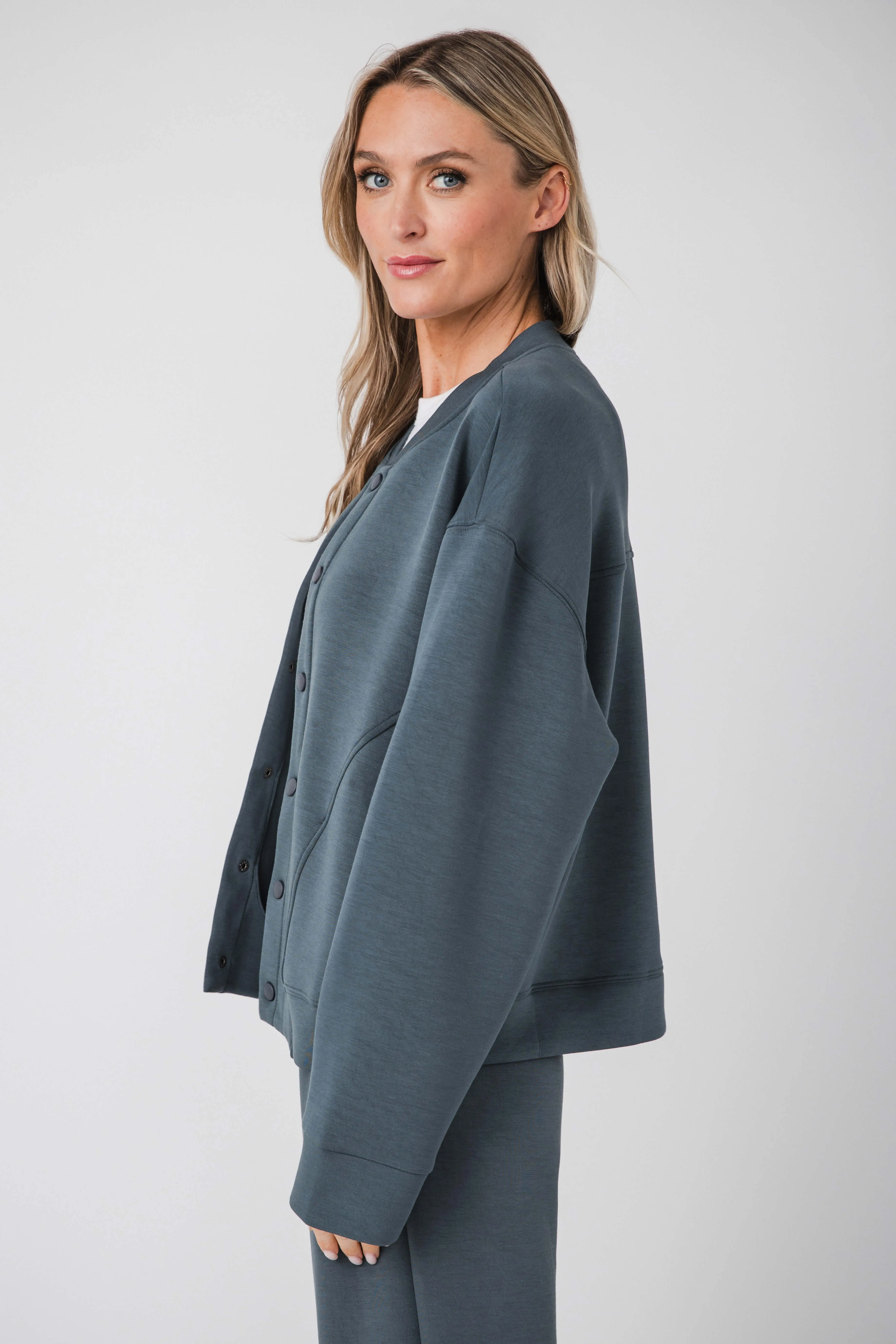 Vintage Havanna Cloud Fleece Bomberjacke