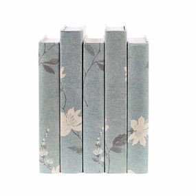 Vintage Chinoiserie Blue Decorative Book Set home display ornament