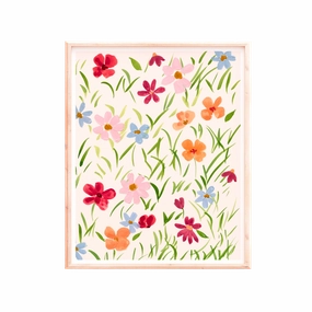 Vintage Flowers Art Print framed wall decor